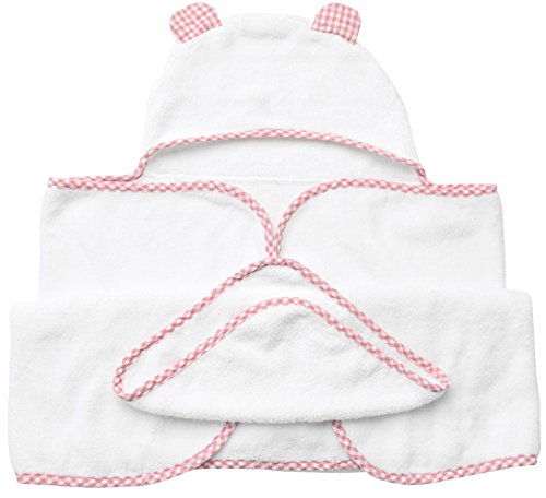 Image of Channing & Yates Premium Boutique Hooded Baby Towels and Washcloth Set - Organic Viscose Made from Bamboo Baby Towel with Hood (Pink Set)