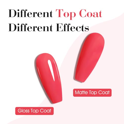Image of CANNI Bright Red Gel Nail Polish, 1Pcs Red Gel Polish Color Nail Polish High Gloss Soak Off U V Nail Manicure Salon DIY