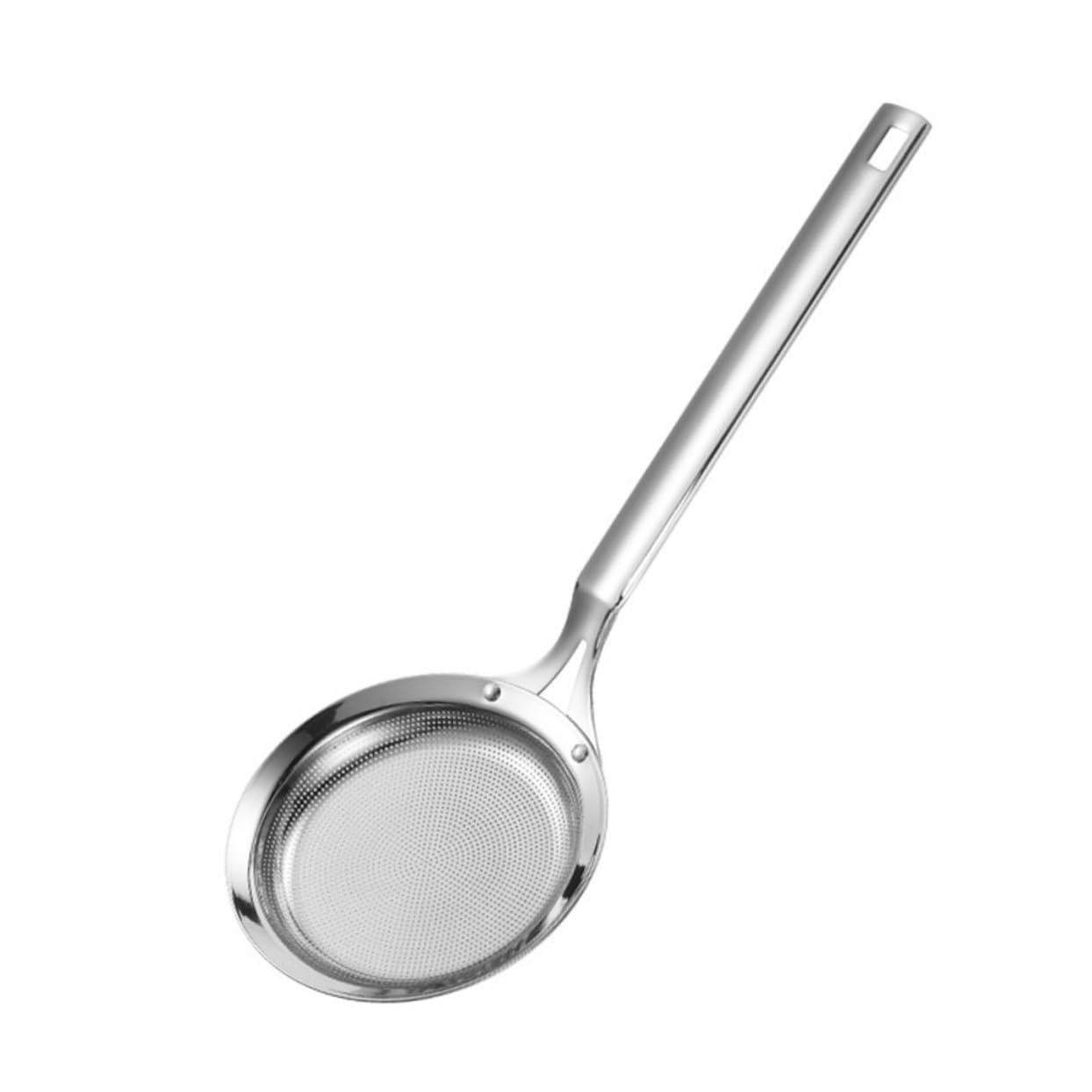 Healifty Stainless Steel Oil Strainer Skimmer Spoon Mesh Spoon for Filtering Soybean Milk Residue Kitchen Tool Easy to Clean and Store