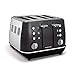 Morphy Richards 240108/09/05/07/06 Evoke Tostadora 4 Ranuras, Aluminio, Negro