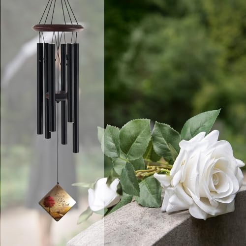 Image of ASTARIN Personalized Wind Chimes Outdoor Large Deep Tone,Large Customized Wind Chimes for Outside Tuned Relaxing Soothing Low Bass,Memorial Wind Chimes Sympathy