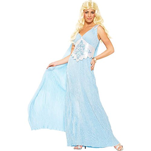 Robe bleue reine medievale pour fêtes historiques et soirées déguisées