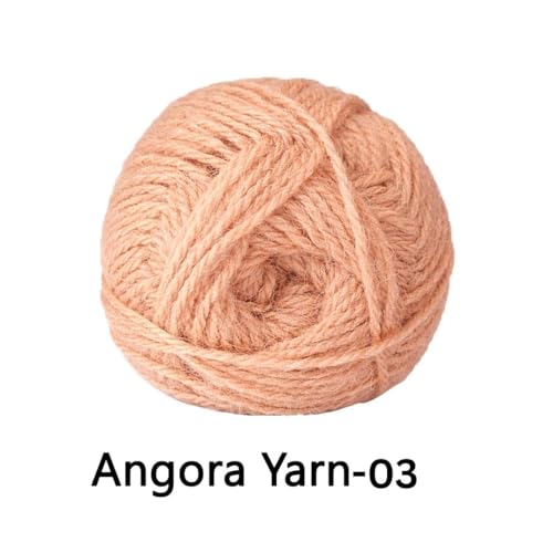 Image of VCR Coral Blush Angora Knitting Yarn, Pack of 1, 100 Grams Hank, 256 Meters Length, 80% Flurry - 20% Acrylic Polyamide Soft Ball for Crochet and Knitting, Suitable for Baby Blankets, Cushion Covers