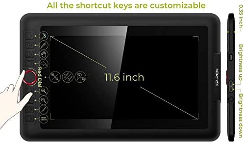 Xp-Pen Artist 12 Pro 12 Inch Drawing Monitor Pen Display Full-Laminated Graphics Drawing Tablet with Tilt Function Battery-Free Stylus and 8 Shortcut Keys, 8192 Levels Pen Pressure and 72% Ntsc-Black - Image 3