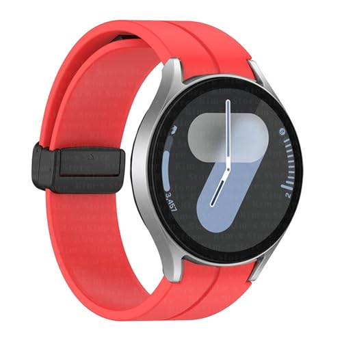 Bracelet silicone Galaxy Watch 5 Pro rouge idéal pour le sport et le quotidien