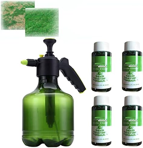 Seed Spray Liquid,Garden Lawn Liquid Spray,Green Grass Paint for Lawn,Green Grass Lawn Care Garden Bottle,Lawn Patch Seed Sprayer,Hydro Mousse Liquid Magic Lawn Repair Green Grass Spray (4pcs)