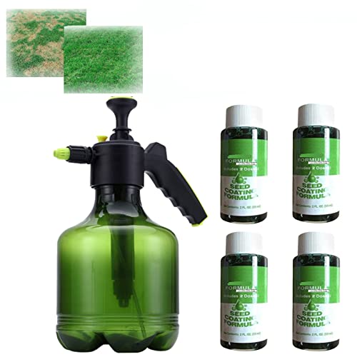 Seed Spray Liquid,Garden Lawn Liquid Spray,Green Grass Paint For Lawn,Green Grass Lawn Care Garden Bottle,Lawn Patch Seed Sprayer,Hydro Mousse Liquid Magic Lawn Repair Green Grass Spray (4Pcs) #TOP1