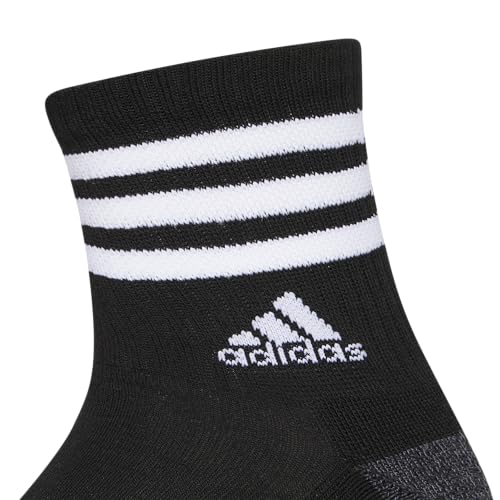 adidas mens 3-stripe High Quarter Socks With Arch Compression (3-pair)3
