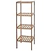 Mendler Arredo Bagno Serie HWC-B18 Legno Bambu a listelle Mobile scaffale 110x34x33cm