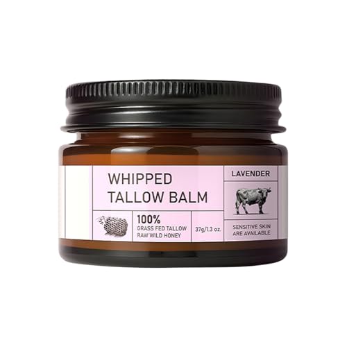 Bálsano De Miel De Beef Tlow, Crema Para La Cara De La Cara, Humectante De Rayo De Res Alimentado Con Césped, Sin Sensación Pegajosa, Hidratante, 37 G/1.3 Oz, Para La Piel Sensible Al Día