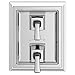 American Standard T455740.002 Town Square S Two-Handle Thermostat Shower Valve Trim Kit, Polished Chrome