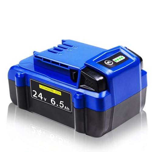 6.5Ah Replacement for Kobalt 24V Battery KB624-03 KB524-03 KB424-03 with Fuel Gauge - Compatible with All Kobalt 24 Volt Battery Power Tools