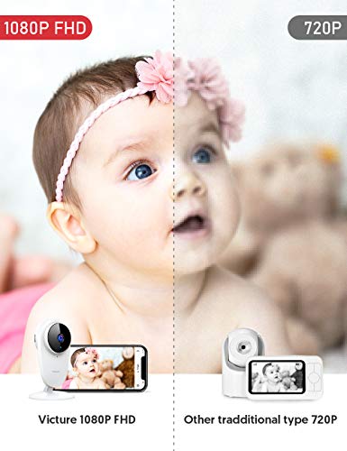 Victure 1080P FHD Baby Monitor Pet Camera 2.4G Wireless Indoor Home Security Camera with Two-Way Audio Motion Detection Night Vision for Baby/Pet/Nanny/Elderly Compatible with iOS & Android System - Thumbnail 3