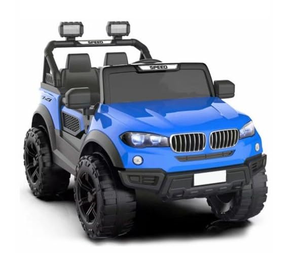 Image of Kawaii Kids Speed 888 Ride On 12V 7mah Rechargeable Battery Operated Solid Designed Jeep for 1 to 7 Year Kids| Boys| Girls| Children (Blue)