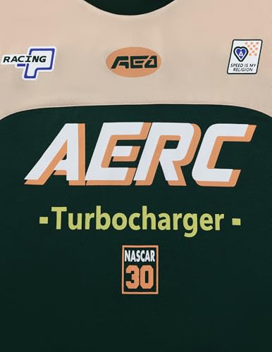 Aelfric Eden Mens Oversized Color Blocking T Shirt Racing Print Tee Vintage Streetwear Casual T Shirts Y2k Tops3