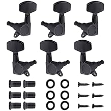 FOCCTS 6 Pieces Guitar String Tuning Pegs Guitar Tuner Machine Heads Knobs Guitar Tuning Pegs Guitar Tuner Keys for Fender Stratocaster Telecaster Electric Guitar 3 Left + 3 Right