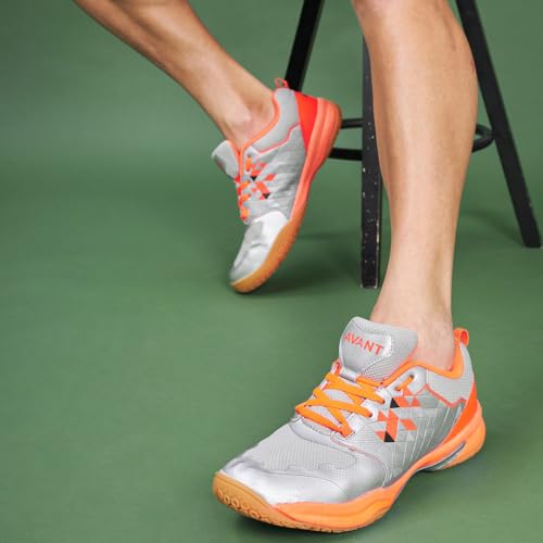 Image of AVANT Men's FluidX 2.0 Badminton Shoes - Non Marking, Anti Skid Rubber Outsoles, Lightweight, Indoor Sports Shoes