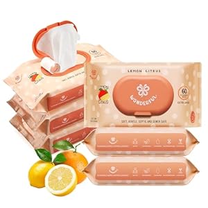 WONDERFUL Flushable Wipes, Lemon Ci...