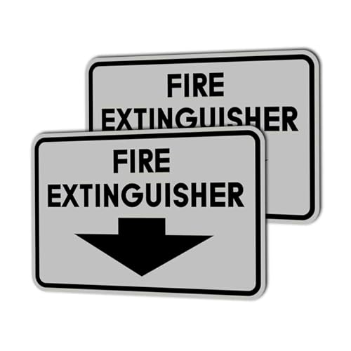 Image of Signs ByLITA Classic Framed Fire Extinguisher (Lt Gray) - X-Large 2 Pack