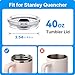 Bluwing 40oz Replacement Lid for 40oz Stanley Quencher H2.0 FlowState Tumber, Leak Proof Lid Fit for Stanley Cup, Reusable Dustproof Tumbler Cover