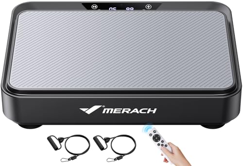 MERACH Slim Vibration Plate Exercise Machine, Vibration Plate for Lymphatic Drainage Weight Loss,...