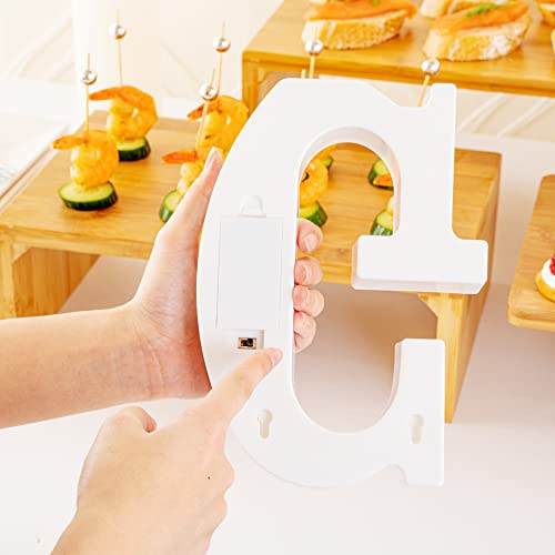 Image of Restaurantware Illumify 6 x 1.2 x 8.7 Inch Light Up Letter 1 Durable Marquee LED Light - Letter G Touchproof White Plastic Party Light Keyhole Slot For Parties Weddings Or Special Events