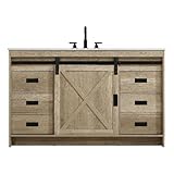 Elegant Kitchen and Bath Austin 54' Single Bathroom Vanity in Natural Oak