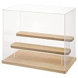Vitrine Acrylique Transparente pour Collection, 3 etages vitrine pour Figurine, vitrine comptoir, boîte plexiglas, boîte de Rangement étanche à la poussière, Organisateur