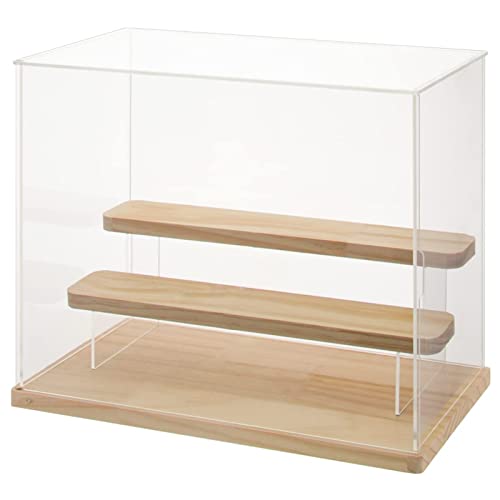 Vitrine Acrylique Transparente pour Collection, 3 etages vitrine pour Figurine, vitrine comptoir, boîte plexiglas, boîte de Rangement étanche à la poussière, Organisateur