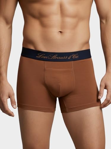 Image of Levi's Cotton Elite Trunk | Premium Men's Trunk Underwear | 4-Way Stretch | Outer Elastic Waistband | H-Pocket | Style 072 | Pack of 2