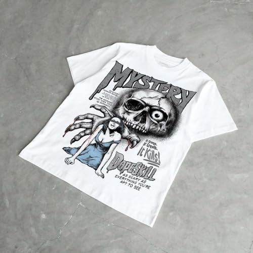 Image of DopeSkill Halloween Graphic Tee Streetwear Hip Hop Hypebeast Unisex T-Shirt Sneaker Colour Matching Shirts Spooky Graphic