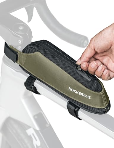 ROCKBROS Fahrradtasche Reflektierende Oberrohrtasche Werkzeugtasche Fahrradzubehör 0,65L für Mountainbikes, Rennräder, Gravelbikes