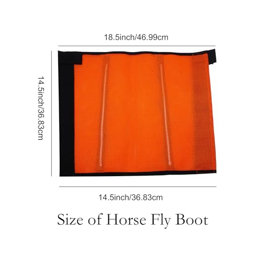 4 Pack Mesh Fly Boots for Horse Loose Breathable Horse Leggins Protective Horse Leg Wraps Protective Horse Leggings for Preventing Flies Bites (A) - Thumbnail 2