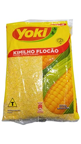 Kimilho Flocão, YOKI, flocons de maïs de spécialité brésilienne sans sel pour Cuscuz, sachet 500 g