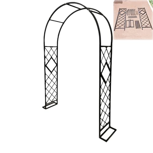 Arche de jardin en métal robuste support extérieur noir - 2