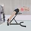 Foldable Roman Chair Back Extension Machine, 330 lbs Capacity, Multi-functional for Sit-ups & Back Extension, Sculpt Core & Back Muscles.