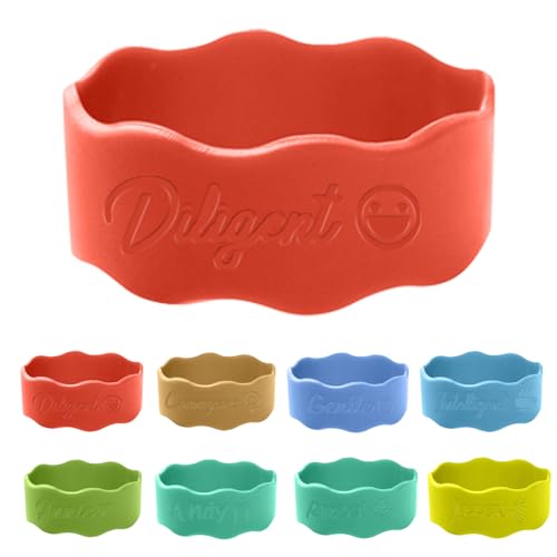 Personalized Water Bottle Labels Custom Name Labels for Water Bottles Reusable Customized Engraved Silicone Waterproof Bottle Straps Labels for Cups Personalised Gift (Style 1)