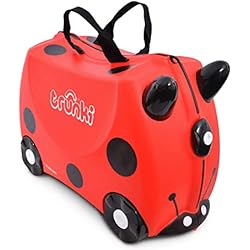 Maletas Tokyoto Outlet Trunki Maleta Infantil – Maleta Niño – Equipaje Infantil Cabina – Maleta Correpasillos Harley La Mariquita (Rojo)