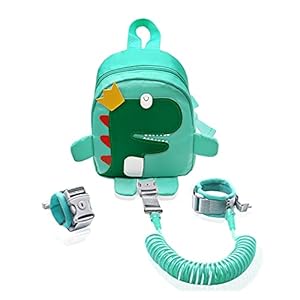 Backpack Leash for Toddlers – Dinosaur Kids Backpack Harness with Leash for 1-5 Years Old Boys Child Backpack Leash…