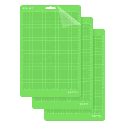 REALIKE 8.5”x12” Cutting Mat Compatible with Cricut Joy Xtra, Green Standard Adhesive Cutting mats for Joy Xtra Accessories