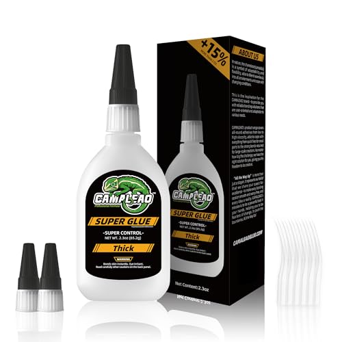 Thick Super CA Glue Kit 2.3 oz, Heavy Duty Clear