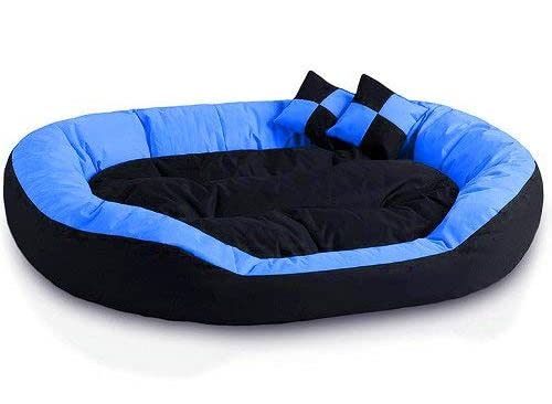 Gorgeous XL Pillow Dog Bed Quilted Sofa-Style w/Reversible Velvet Washable Dog,Cat Bed Sky Blue Black, XL (B0C6LX6QGN) Amazon Price History, Amazon Price Tracker