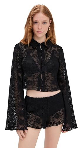 Lioness Women's Babydoll Top, Onyx Floral, XS