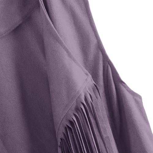 Chaleco sin mangas de ante sintético con flecos y corte retro vaquero 6