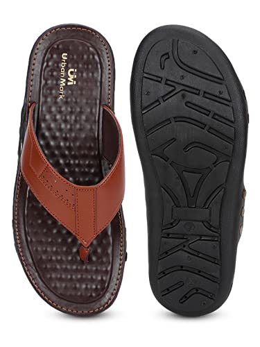 Image of UrbanMark mens 628834102934 Thong Flip Flop