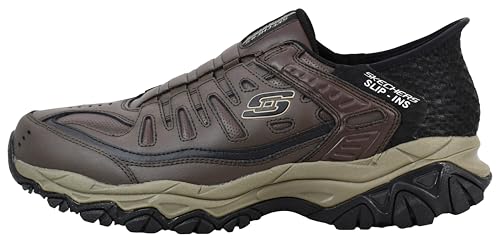 Image of Skechers Men's Afterburn M. Fit Grill Captain | Hands Free Slip-ins, Air-Cooled Memory Foam, Heel Pillow, Leather Upper, Casual