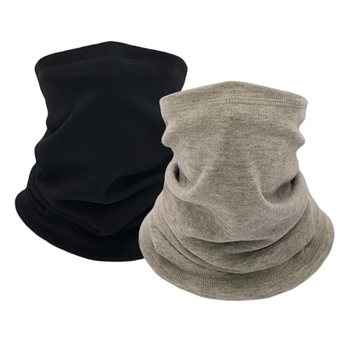 2 Pack Winter Neck Gaiter Warmer for Women Men Soft Fleece Neck Warmers...