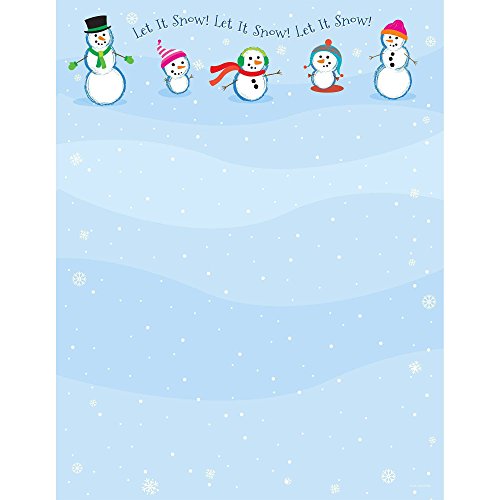 Lettres à en-tête bonhommes de neige multicolore papier pour invitations de fêtes