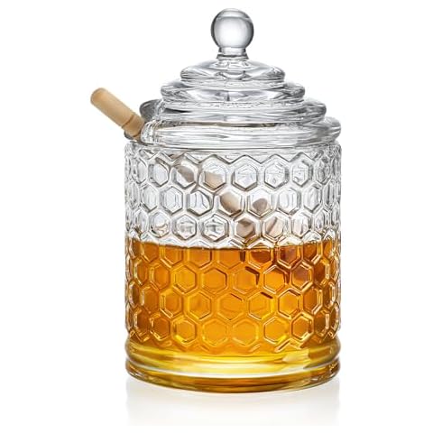 kanpura Clear Crystal Honey Jar Cover