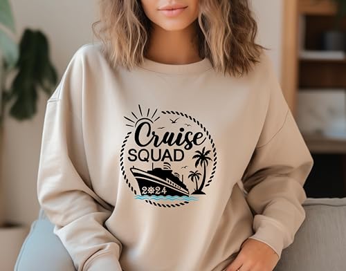 Custom Cruise Squad 2024 Sweatshirt, Girls Tour Unisex Sweater,Friends Weekend Trip Sweatshirt, Trip Crew Shirt, Weekend Pullover Crewneck3